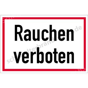 Schild - Rauchen verboten