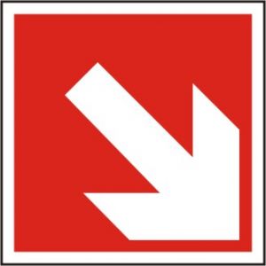 Brandschutzzeichen - Richtungsangabe aufwärts oder abwärts