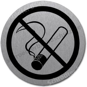 Edlestahlschild- Rauchen verboten