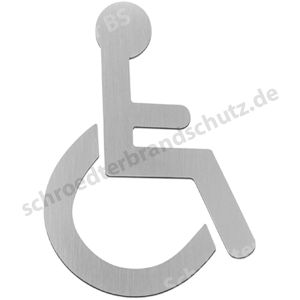 Edelstahlschild-WC-Behinderte