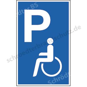 Parkplatzschild - Nur für Behinderte, 393A