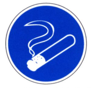 Gebotsschild - Rauchen gestattet
