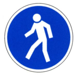 Gebotsschild - Für Fußgänger