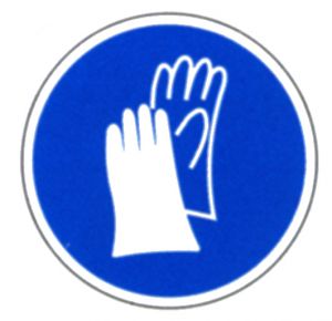 Gebotsschild - Handschutz benutzen