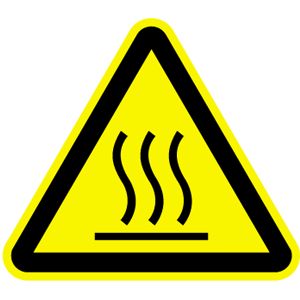 Warnzeichen - Warnung vor heißer Oberfläche