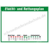 Flucht- und Rettungsplan mit Legende