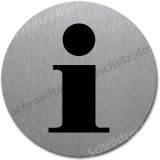Edelstahlschild mit Symbol: Information