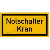 Informationsschildsschild - Notschalter Kran