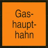 Schild - Gashaupthahn