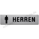 Edelstahlschild WC-HERREN mit Symbol