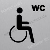 Eleganter Wegweiser- WC BEHINDERTE