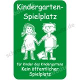 Schild - Spielplatz für Kinder unter 14 Jahren