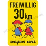 Schild - Freiwillig wegen uns!