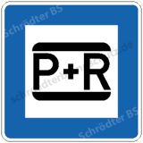 Symbolschild - Parken und Reisen