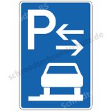 Symbolschild - Parken ganz auf Gehwegen (Mitte)