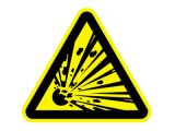 Warnzeichen - Warnung vor explosionsgefährlichen Stoffen