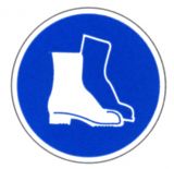 Gebotsschild - Fußschutz benutzen