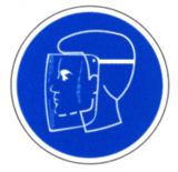Gebotsschild - Gesichtsschutz benutzen