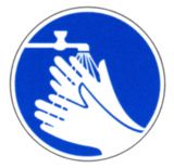 Gebotsschild - Hände waschen