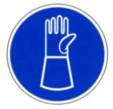 Gebotsschild- Handschuhe mit Pulsschutz