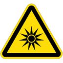 Warnzeichen- Warnung vor optischer Strahlung